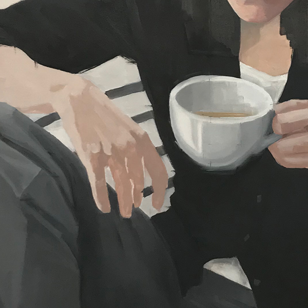 Drinking tea - detail